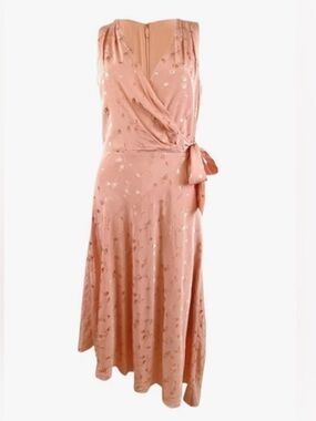 Lauren Ralph Lauren Black Label Floral Sleeveless Jacquard Dress In Rose
